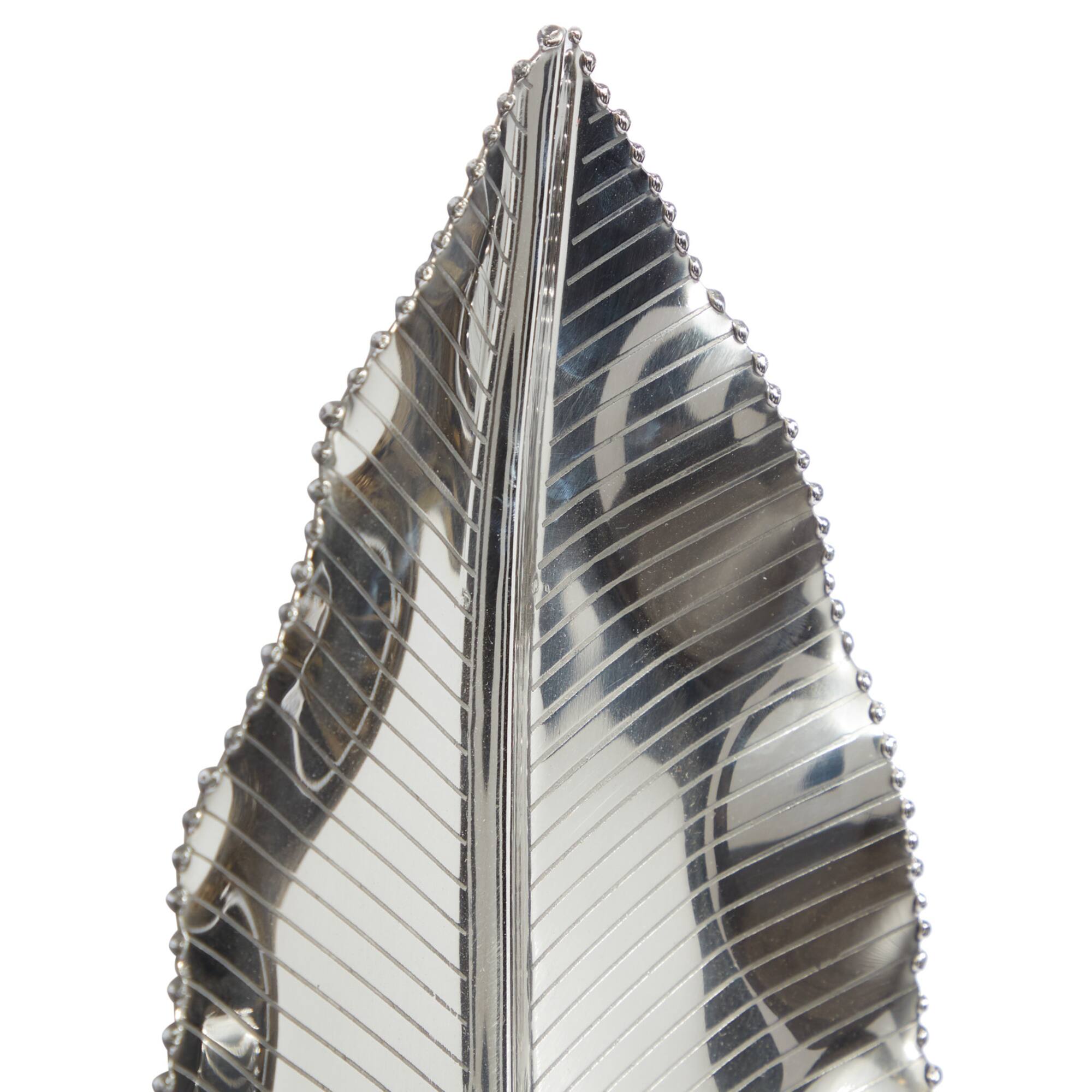 Silver Stainless Steel Candlestick Holders, 16" x 8" x 6"